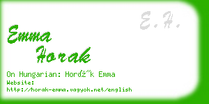 emma horak business card